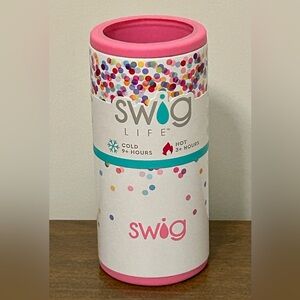 NWT SWIG LIFE CONFETTI 12 OZ INSULATED STAINLESS STEEL SKINNY CAN COOLER